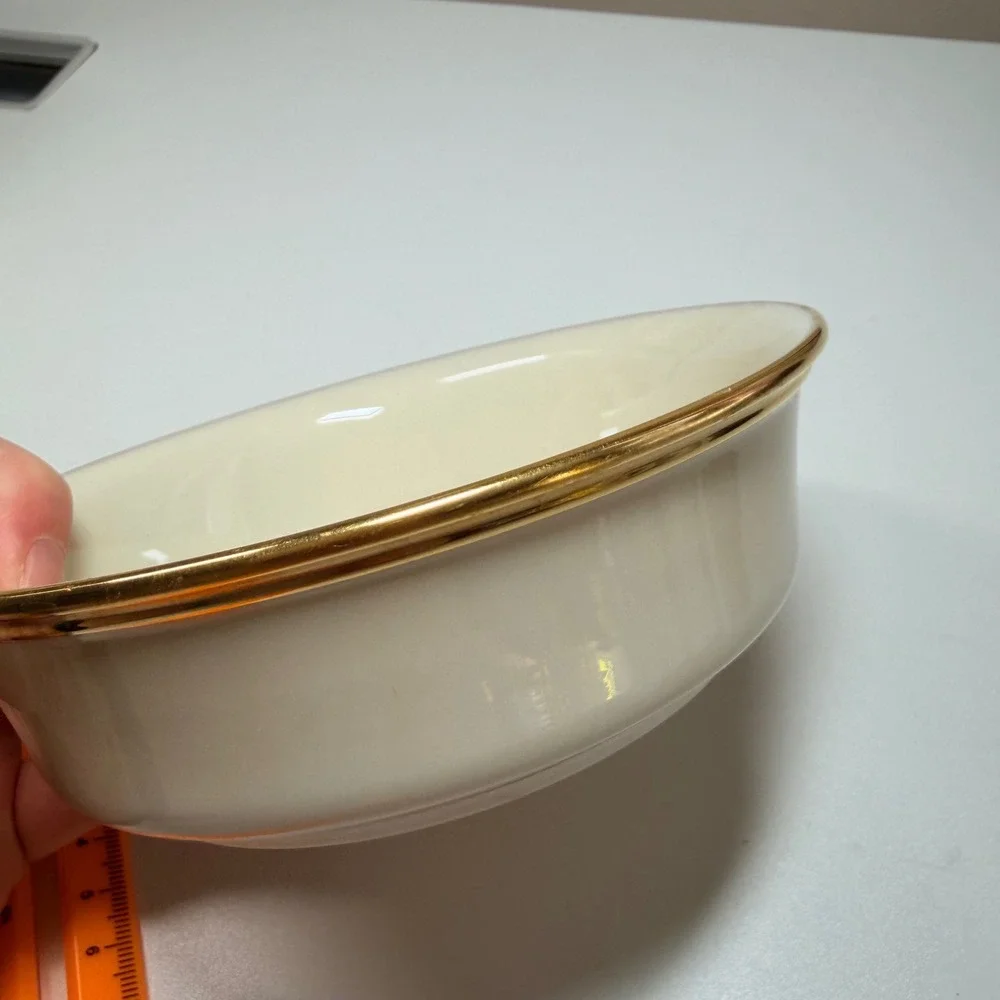 Lenox Holiday Dimension Collection Small Bowl Holly Berries Gold Trim USA Made‎